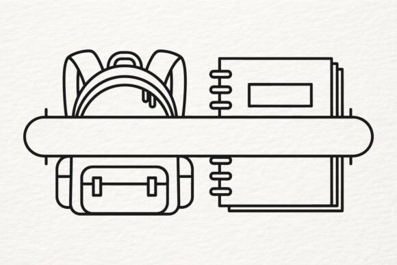 Backpack Notebook Banner: A Versatile Embroidery Design