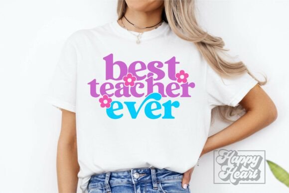 Best Teacher Ever SVG PNG for Embroidery