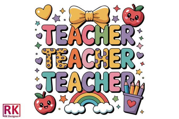 Charming TEACHER Cute Boho Teacher Svg