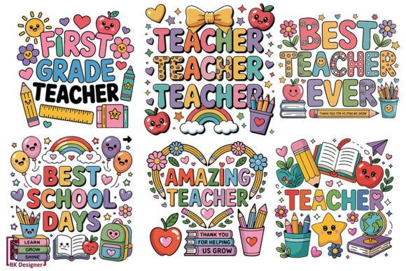 Cute Boho Teacher Svg Bundle for Creative Projects