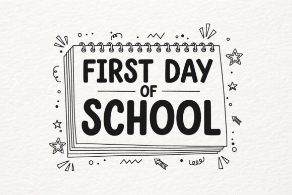 First Day of School SVG Notebook Page
