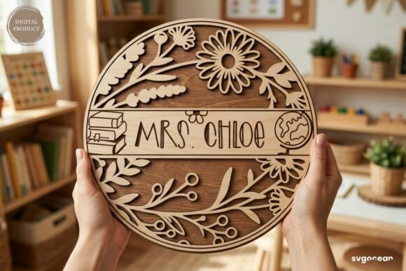 Floral Teacher Door Sign SVG: A Versatile Design
