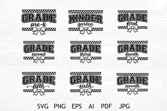 Grade Level School Bow SVG Bundle: A Closer Look