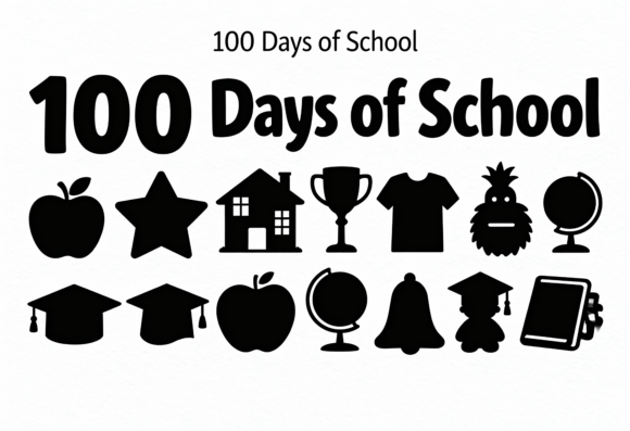 Review: 100 Days of School SVG Cut File Icons