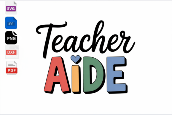 Teacher Aide SVG: A Vibrant Retro Addition