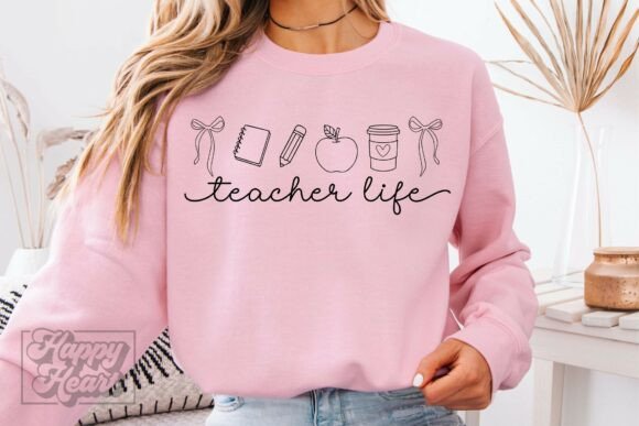 Teacher Life SVG PNG Coquette Trend Review