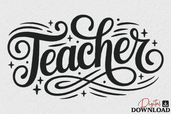 Teacher Typography SVG: A Versatile Embroidery Design