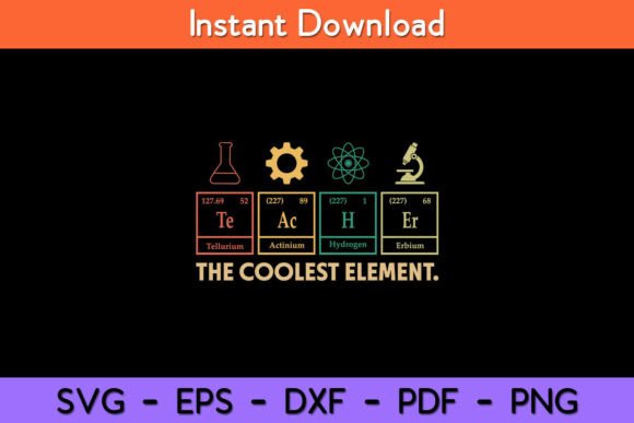 Vintage The Coolest Element Periodic Design